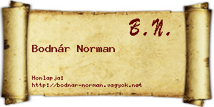 Bodnár Norman névjegykártya